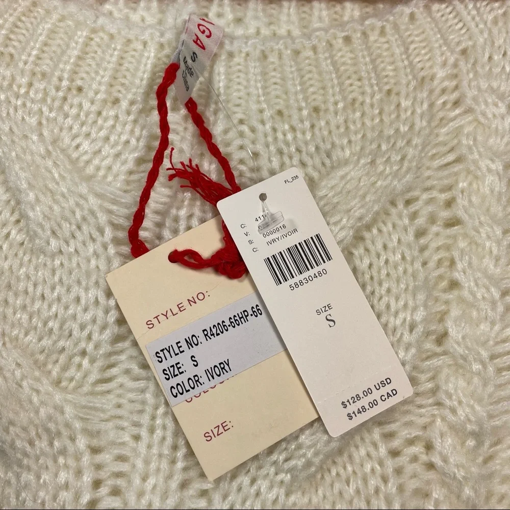 NWT Anthropologie cable knit sweater Size S - Picture 6 of 7